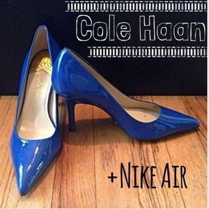 Cole Haan with Nike Air Cobalt Patent Pumps