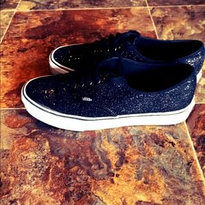 Black sequin Vans