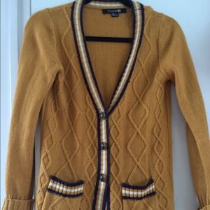 Mustard colored cardigan