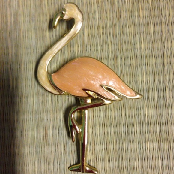 Pink Flamingo Pin and Flamingo Beanie