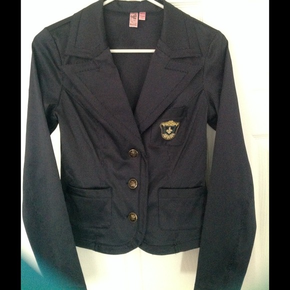 Navy Pinstripe Blazer