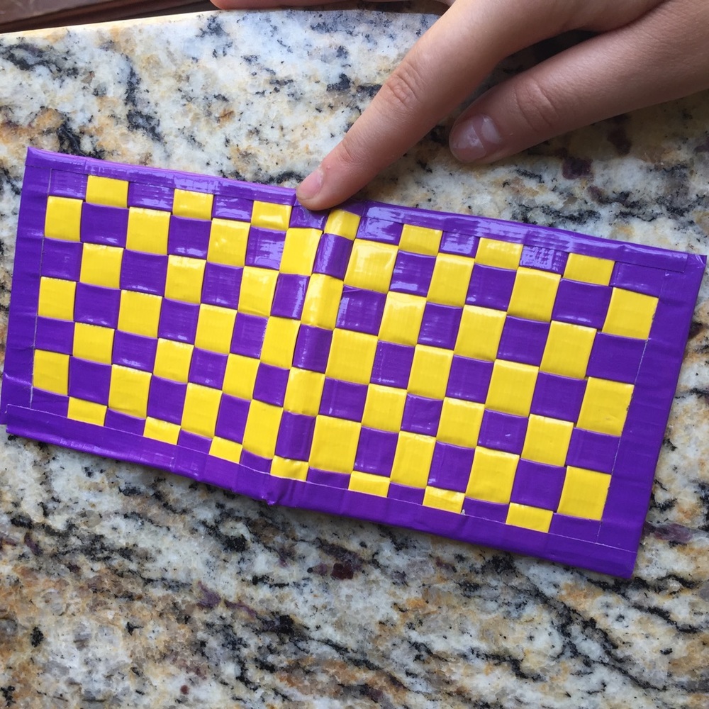2/$10 Woven duct tape wallet