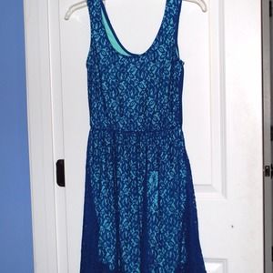 Blue lace dress