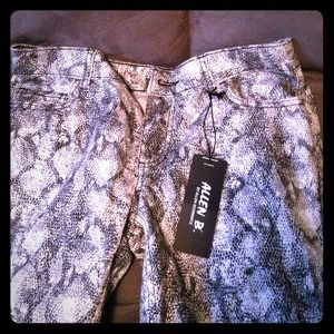 Allen B new snake print skinny jeans