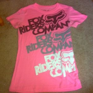 Hot pink fox tee