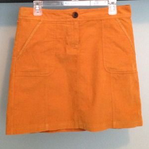 Yellow corduroy skirt