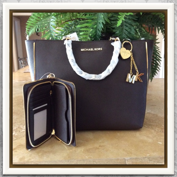 💝MICHAEL KORS COFFEE HARPER & WALLET💝 - Picture 2 of 4