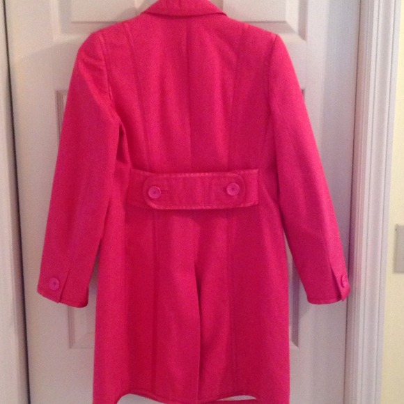 Banana Republic hot pink Spring Coat Small Petite - Picture 3 of 8