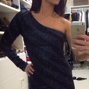 Cocktail sparkly blue dress-perf for holidays!