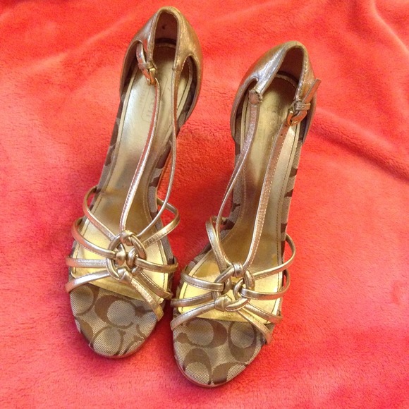 Sold!! Pre Loved Coach Wedges - Picture 2 of 4
