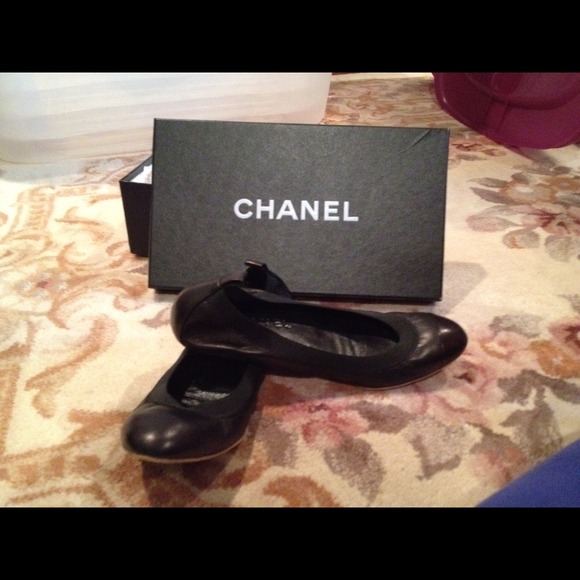 Chanel ballet flats - black leather