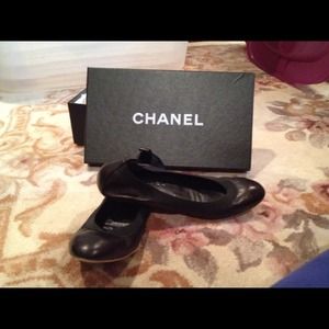 Chanel ballet flats - black leather