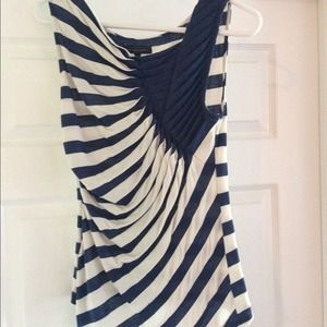 one.september blue and white striped tank top.