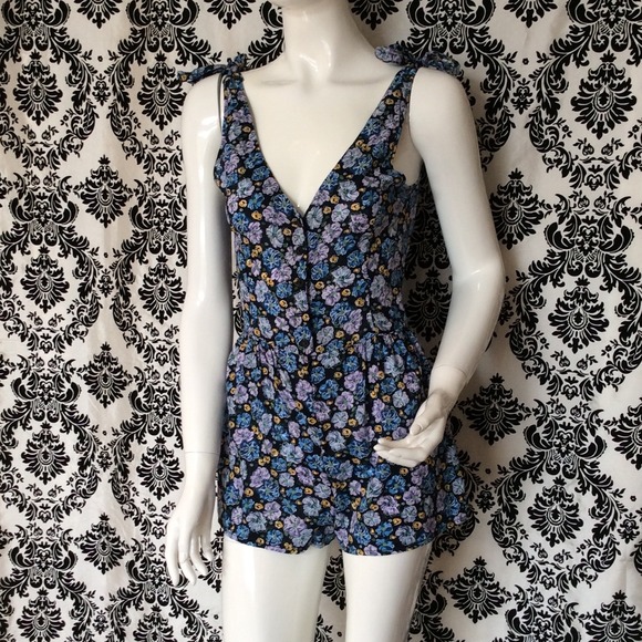 Miley Cyrus for Max Azria floral shorts romper