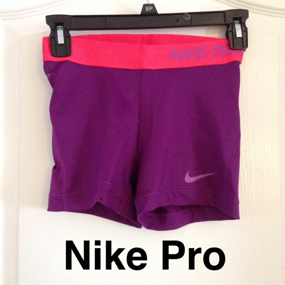 Nike pro purple & pink shorts small