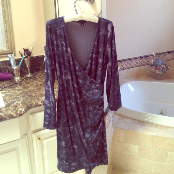 Printed Banana Republic knit wrapped dress