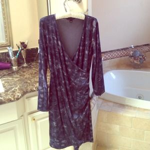 Printed Banana Republic knit wrapped dress
