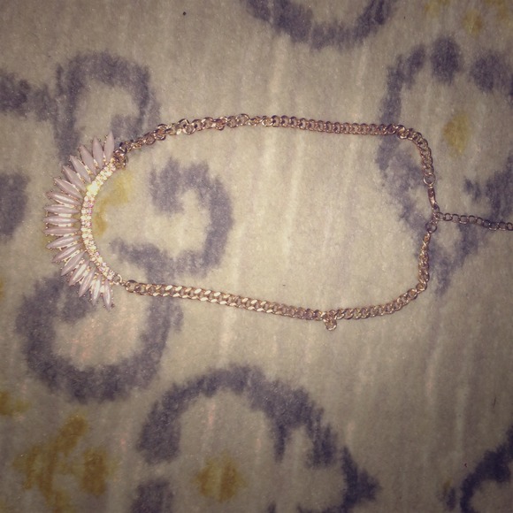 A pink necklace