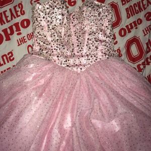 Shrill hill high low prom dress