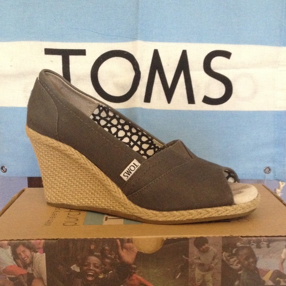 Grey Toms Wedges