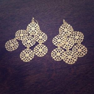 Lia Sophia gold flower earrings