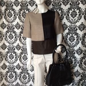 Gorgeous!  NWT Bally leather, suede top IT 38