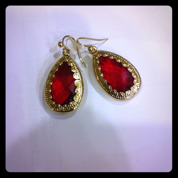 Red Stone Earrings