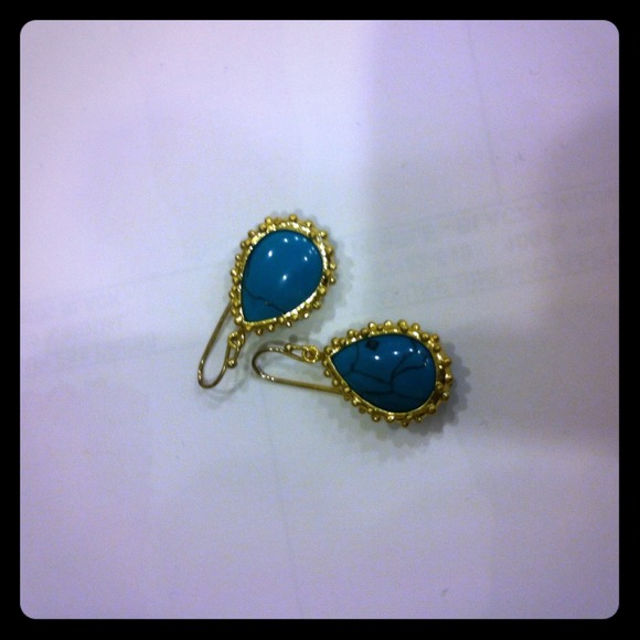 Blue stone earrings