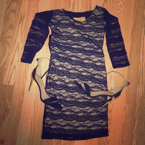 Black lace dress