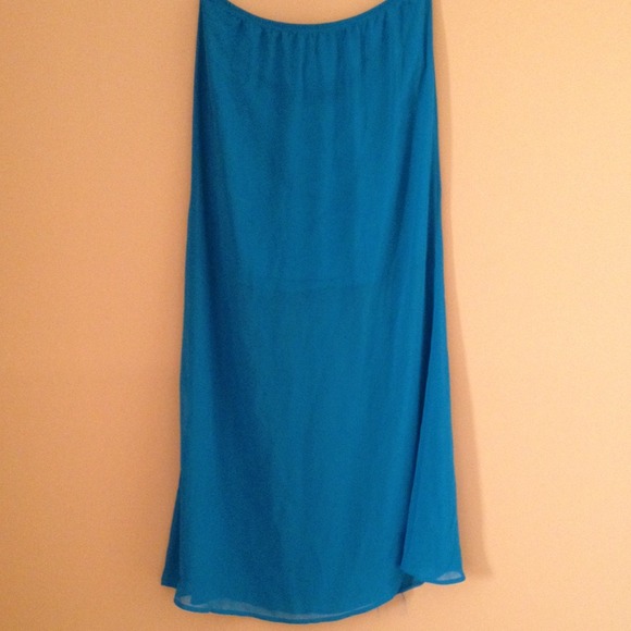 Turquoise sheer skirt