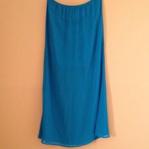 Turquoise sheer skirt