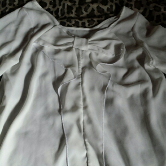 White Shirt With Bow In the back