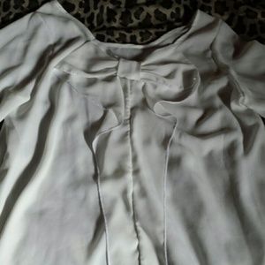 White Shirt With Bow In the back