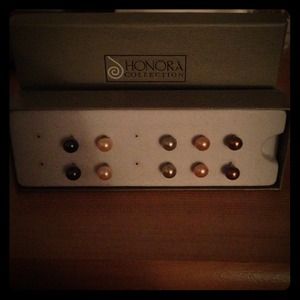 Honora brand pearls, sterling silver backing