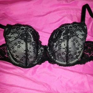 Used Victoria secret black lace bra. 32DD