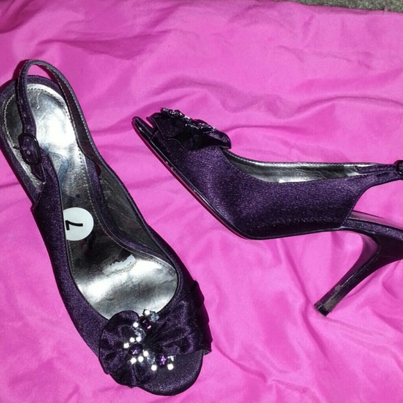Purple high heels