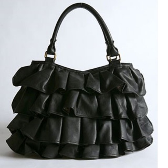 Deux lux Ruffle Handbag.