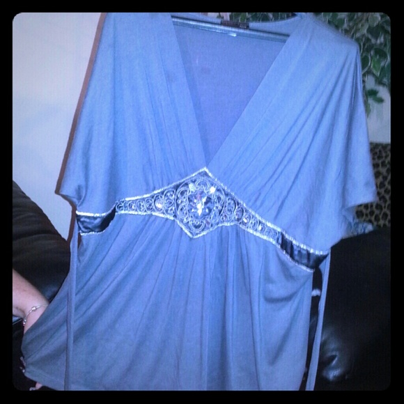 Bling grey top