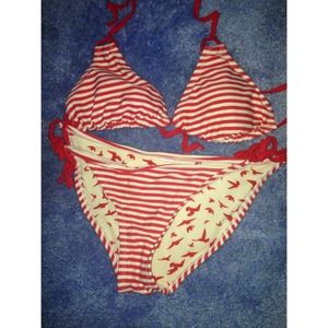 BOGO Red stripes bikini