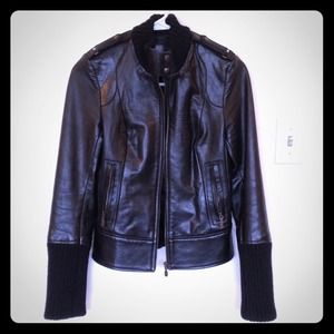 Mackage Black Leather Jacket XXS