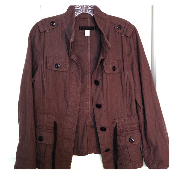 LOFT Soft Cotton Jacket w/ Cinch Tie Front - Picture 1 of 3