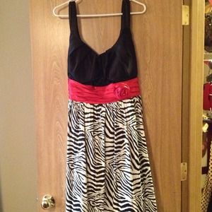 Flirty Zebra Print Dress