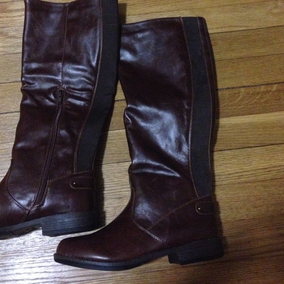 Brown riding boots