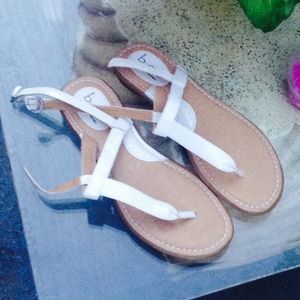 BOC White Comfort Thong Sexy Sandal