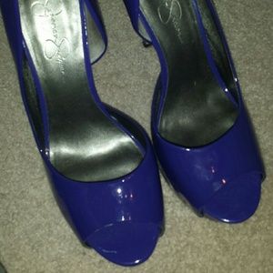 Jessica Simpson Royal Blue Purple open toe.sz 10