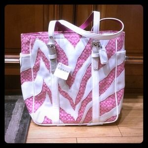 Authentic Coach Zebra Tote