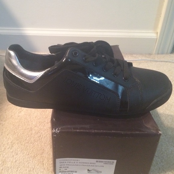 Louis Vuitton Black/ Silver trim women's size 8