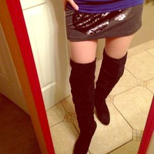 Sexy black Over the knee boots