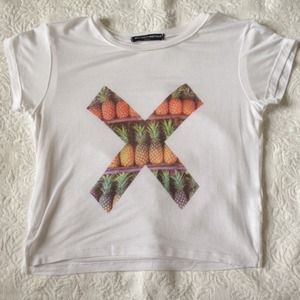 Pineapple Shirt/Jean Skirt