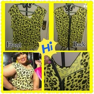 HP 3/29 5/5 Yellow Cheetah Top